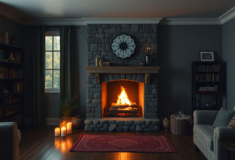 Cozy Nights: Embracing the Dark Academia Vibe with a Fireplace