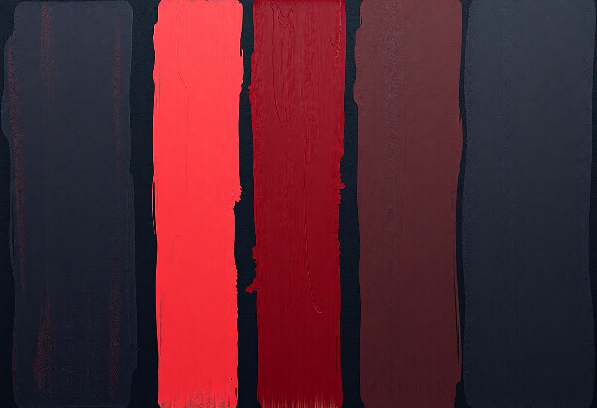 Paint swatches in dark academia shades