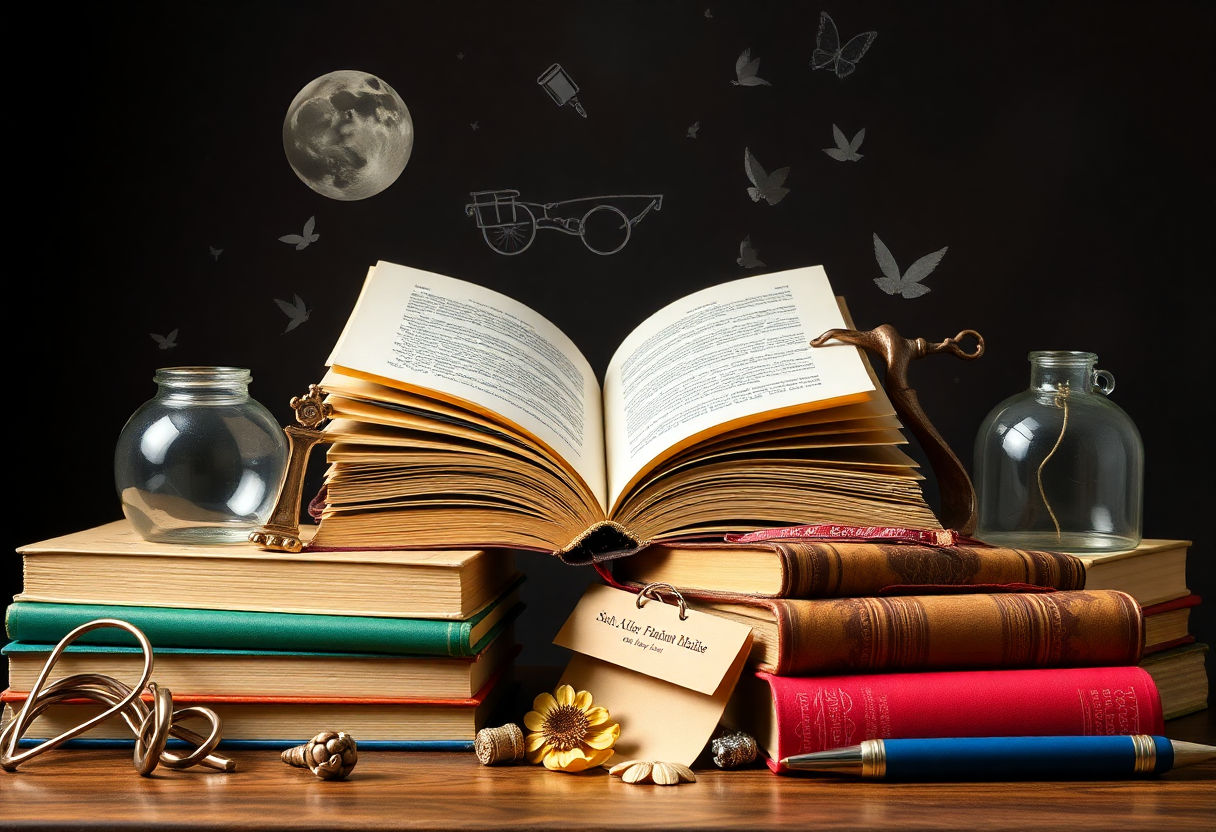 Books and educational symbols depicting the rise of academic romance.