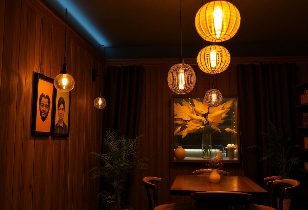 Lighting fixtures that create an ambiance