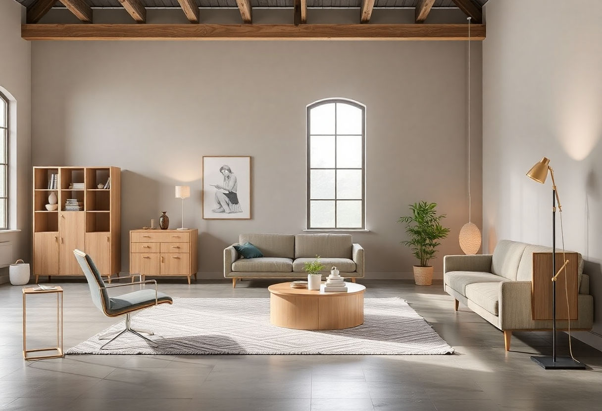 Selection of Light Academia furniture pieces