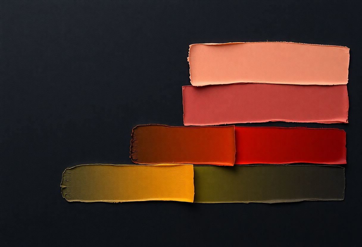 Color swatches in dark tones