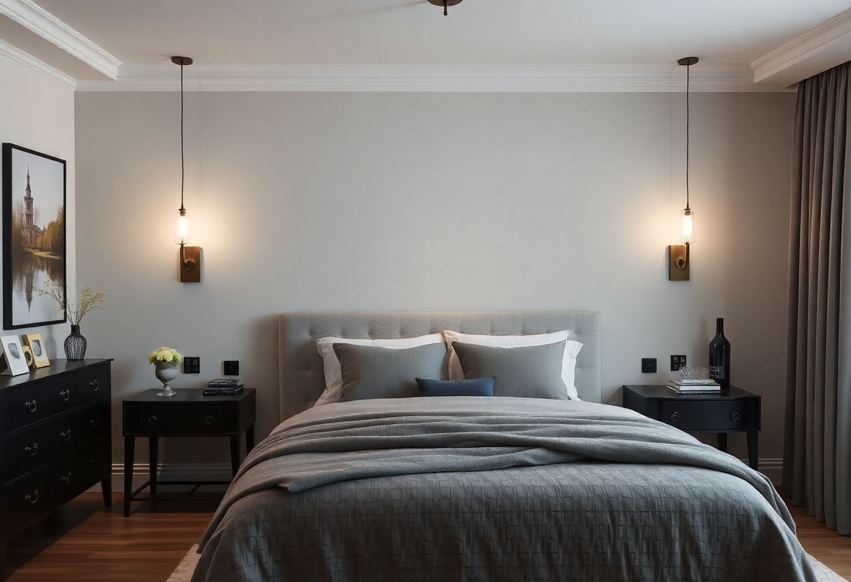 Elegant lighting fixtures for dark aesthetic bedrooms