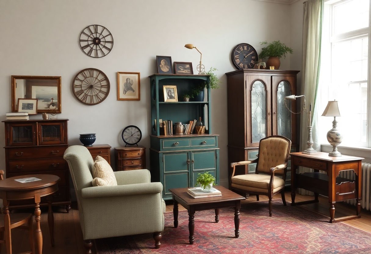 Vintage furniture pieces
