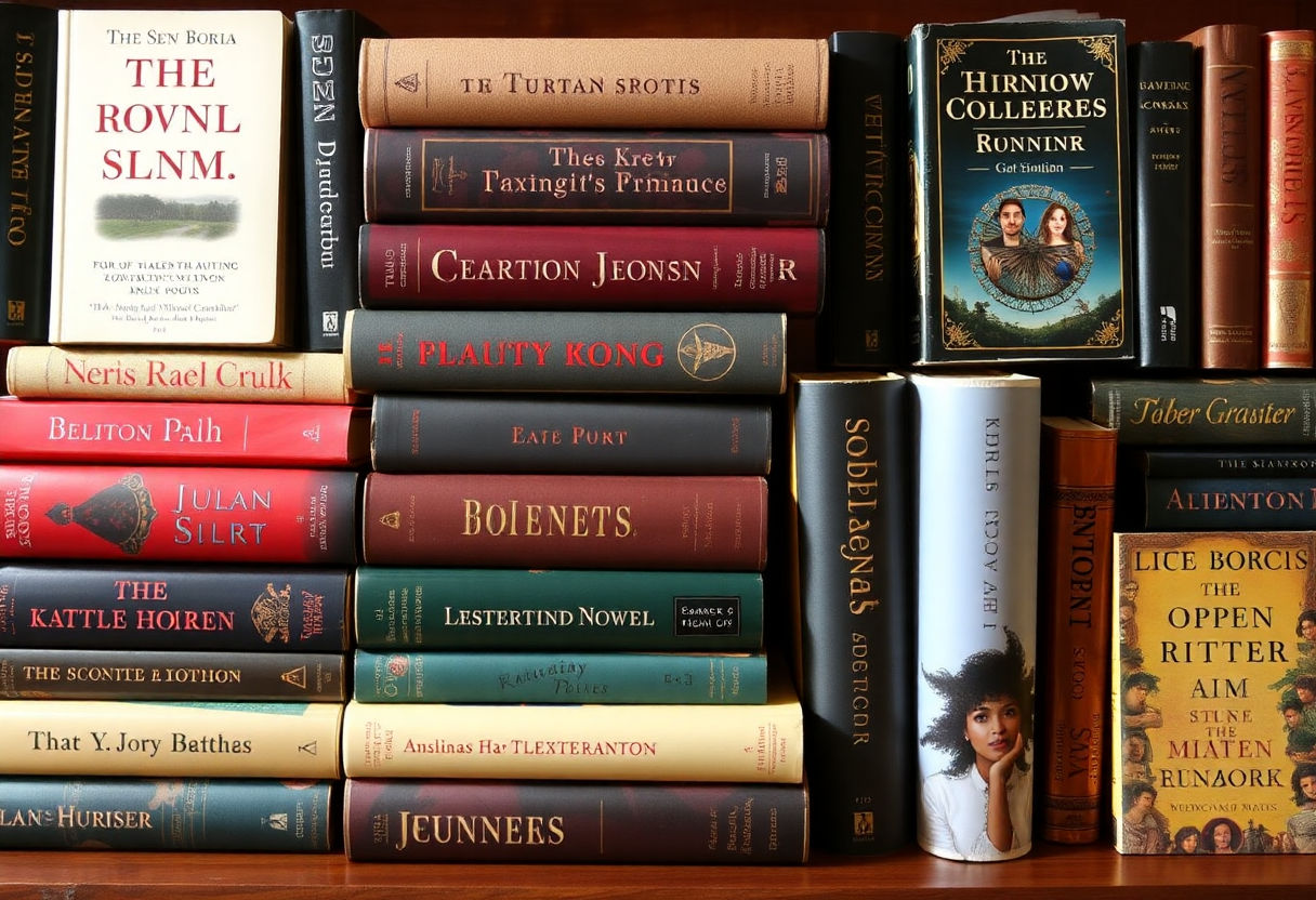 Variety of books from diverse authors