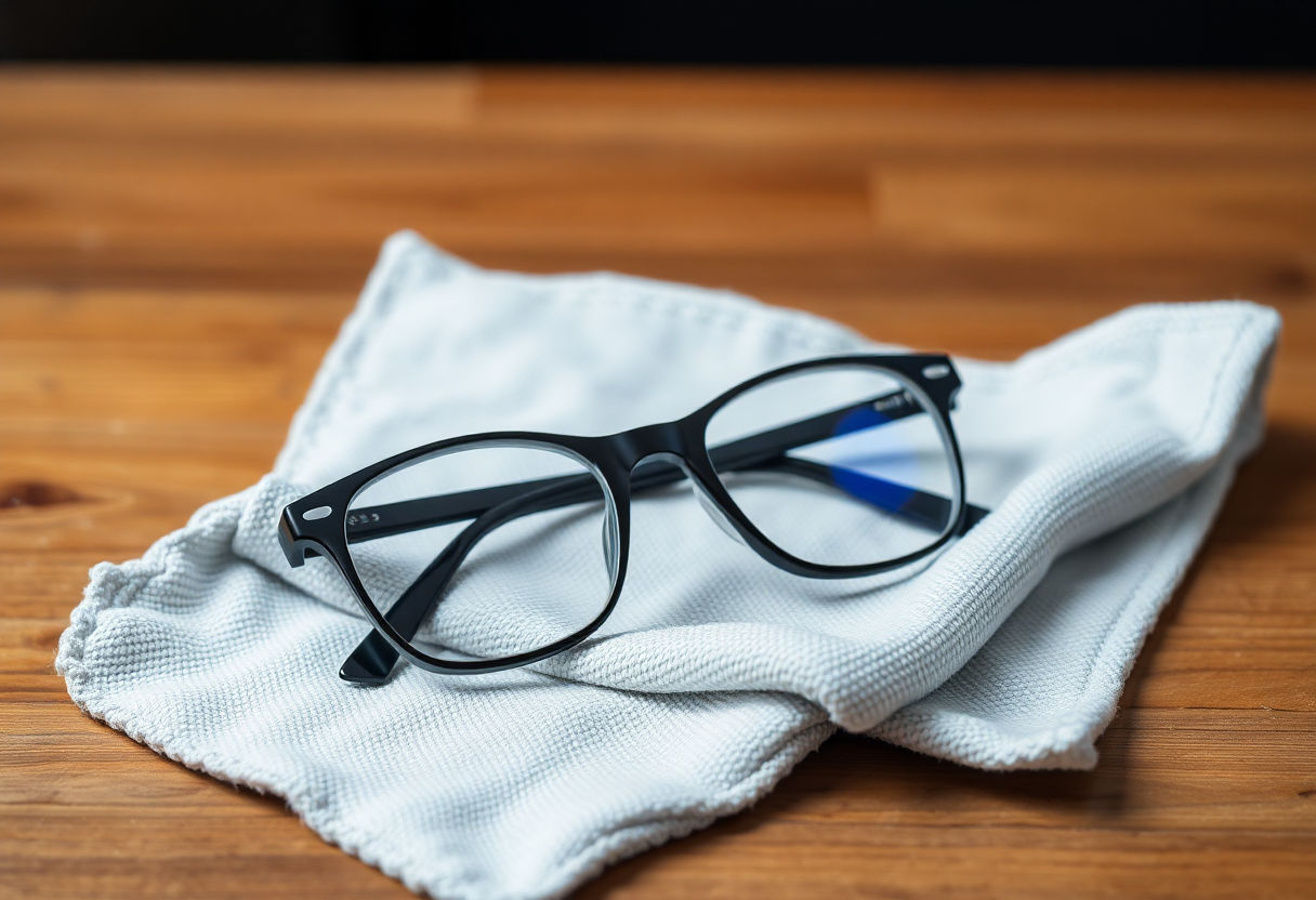 A cleaning cloth with dark academia glasses