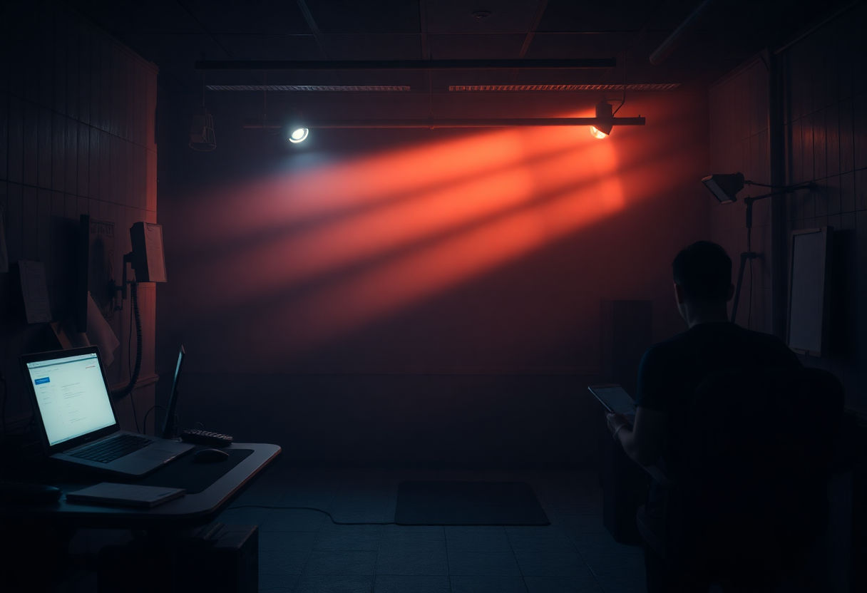 Lighting techniques for dark academia style