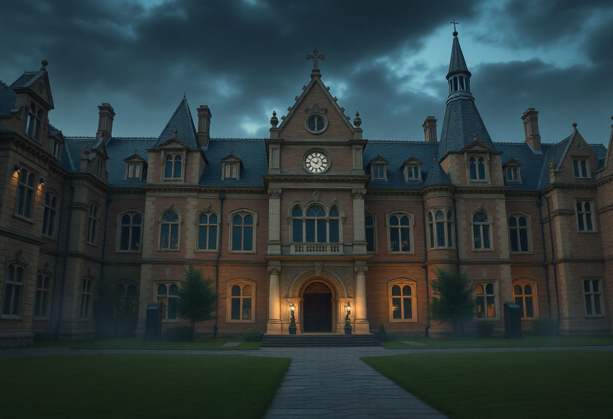 An ancient university building representing the origins of Dark Academia.