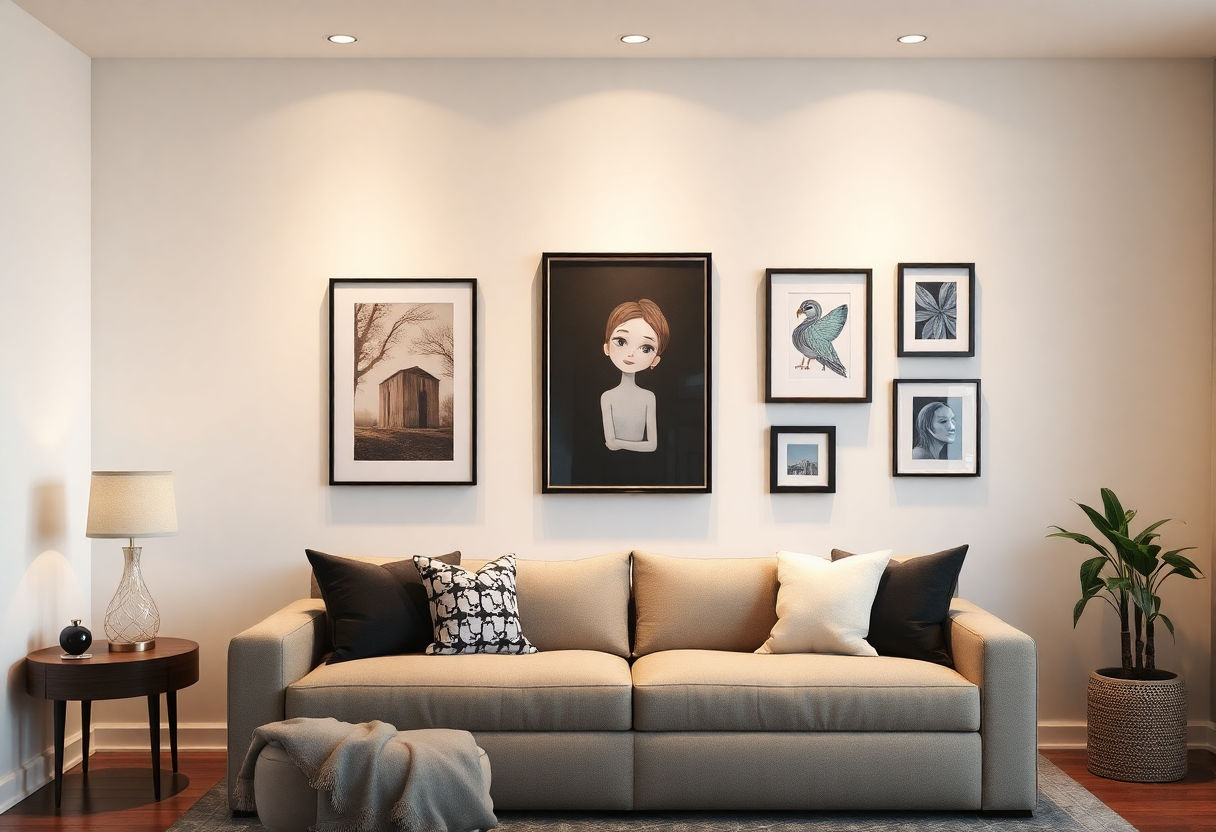 Lighting to enhance gallery wall