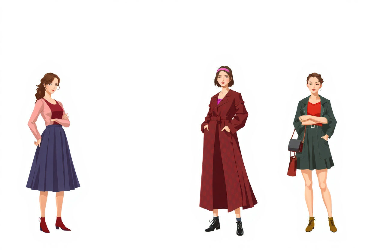 Color palettes and patterns for academia fashion