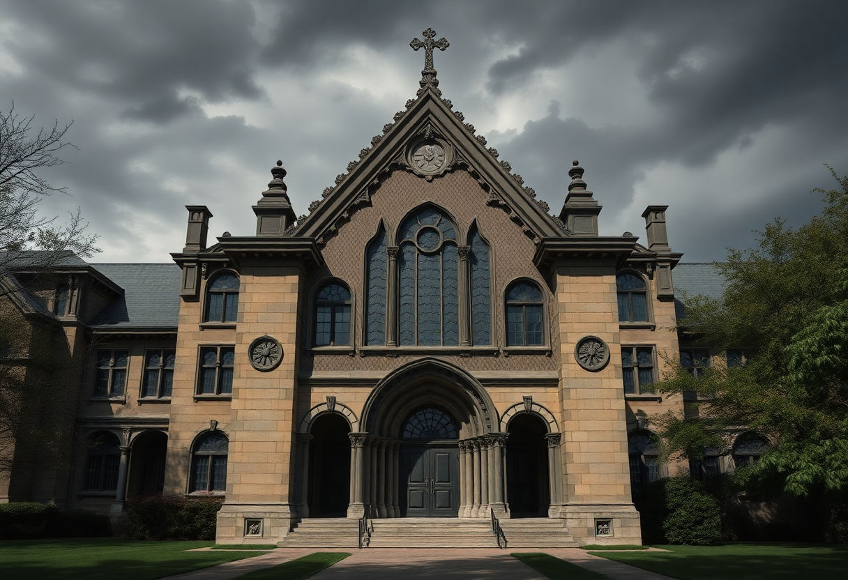 Challenges in preserving and adapting dark academia architecture.