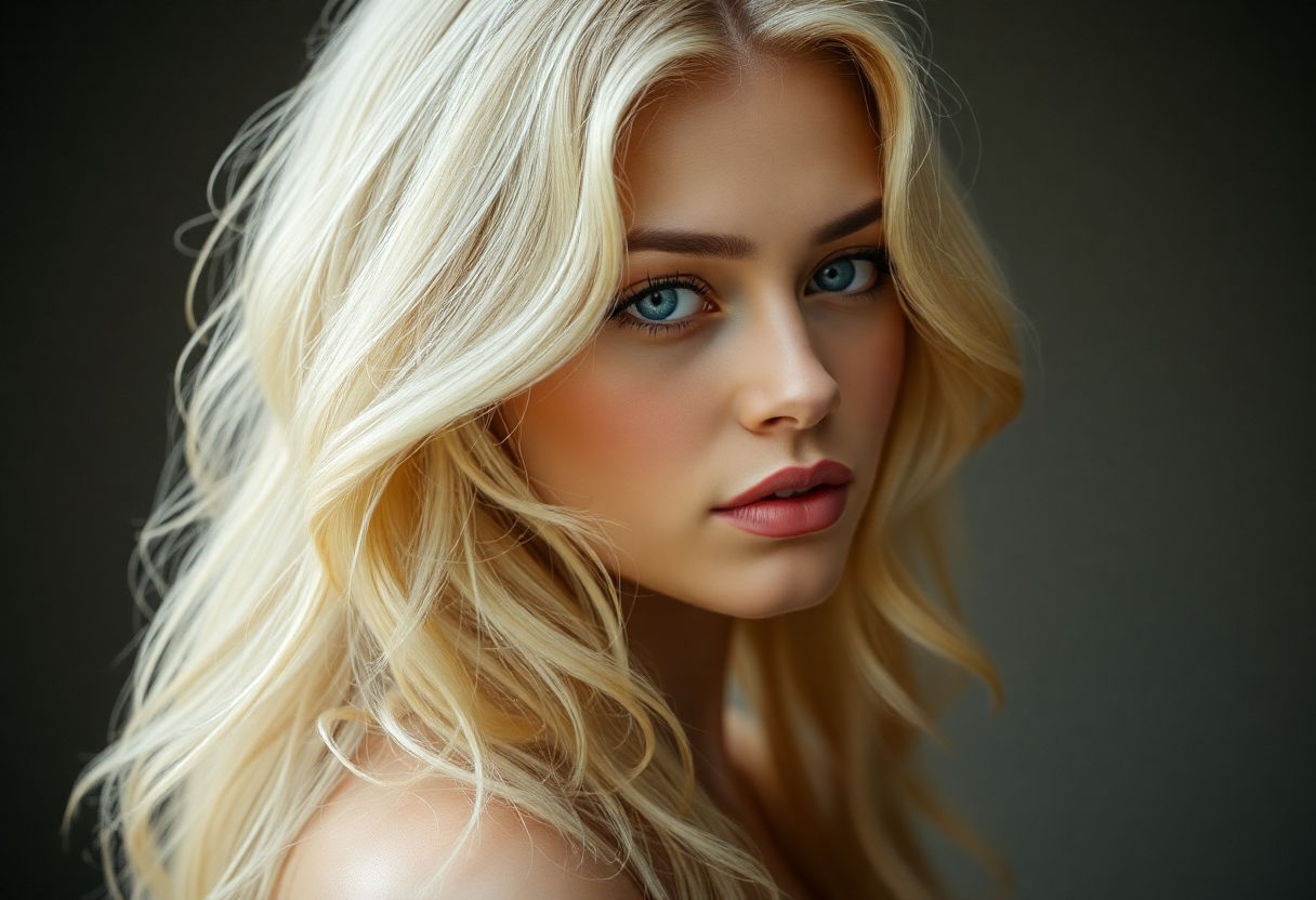 Photographic representation of blonde aesthetics